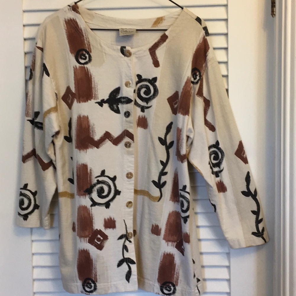 100% Cotton Abstract Design Jacket